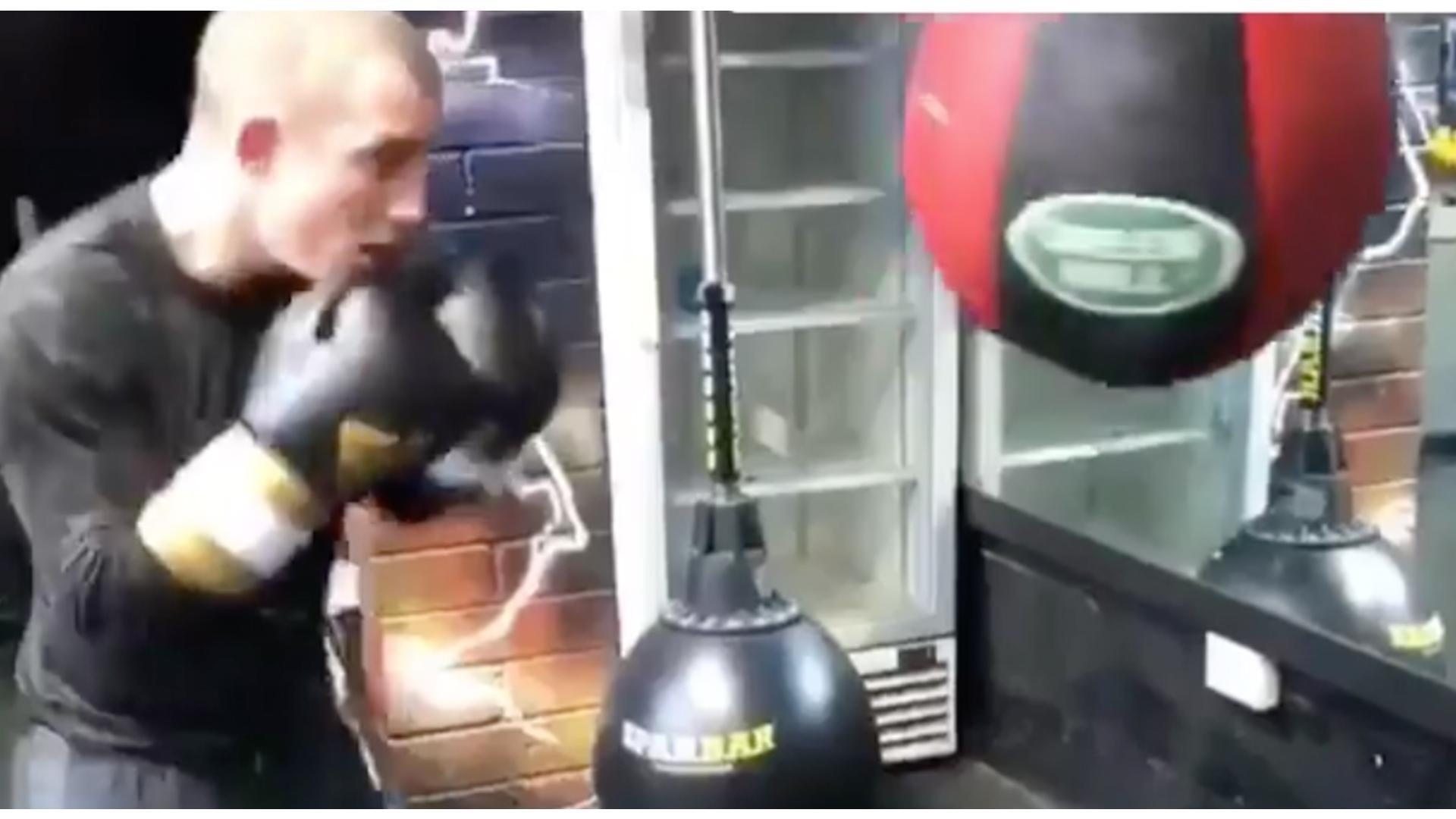 Paul Butler in his adidas hybrid 300 boxing gloves!