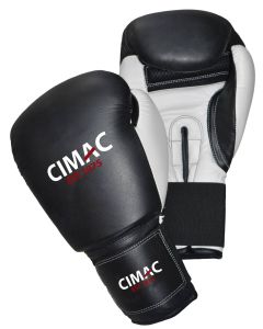 Cimac Leather Boxing Gloves - Black/White - 16oz Only