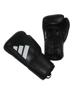 adidas Hybrid 400 BBBC Approved Lace Boxing Gloves - BLACK 8OZ ONLY