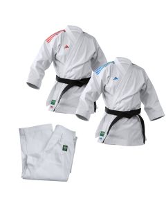 ADIDAS WKF KARATE UNIFORM - JAPANESE CUT - 14OZ - COLOURED - SET