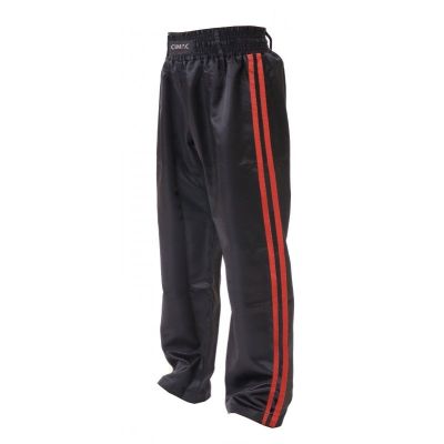 Cimac Kickboxing Satin Trousers - 2 Red Stripes