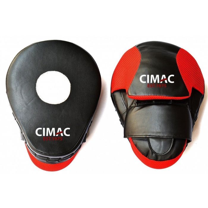 Cimac Curved Focus Mitts Black Red