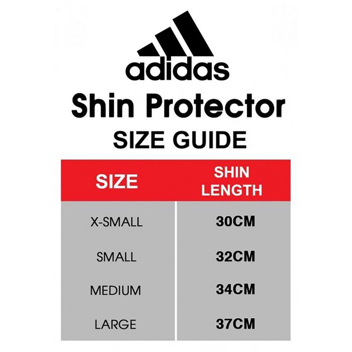 Adidas taekwondo shin guard size clearance chart