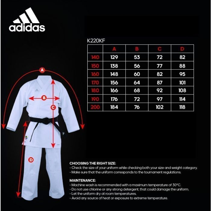 adidas WKF Kumite Fighter Uniform 8oz