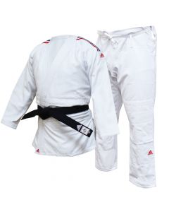 adidas Contest Judo Uniform - White GB Stripes 650g