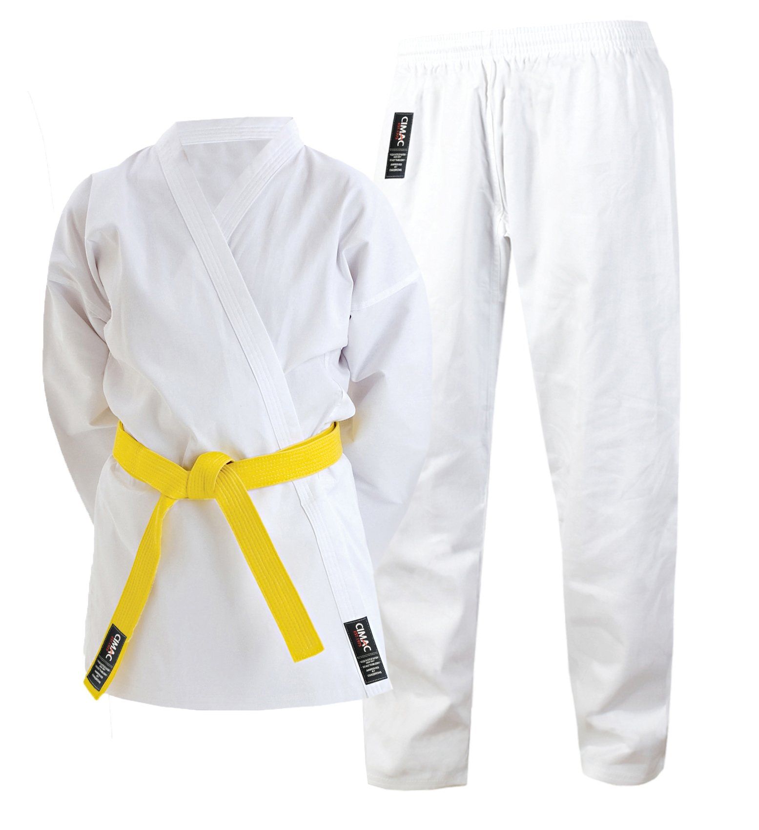 Cimac Karate Gi Adult Kids Men Women Suit White Martial Arts Uniform 14oz Japanese Cut 